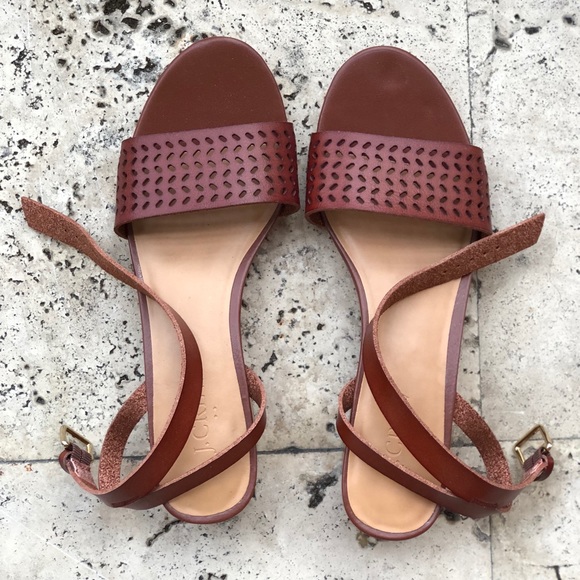 j crew factory block heel sandal
